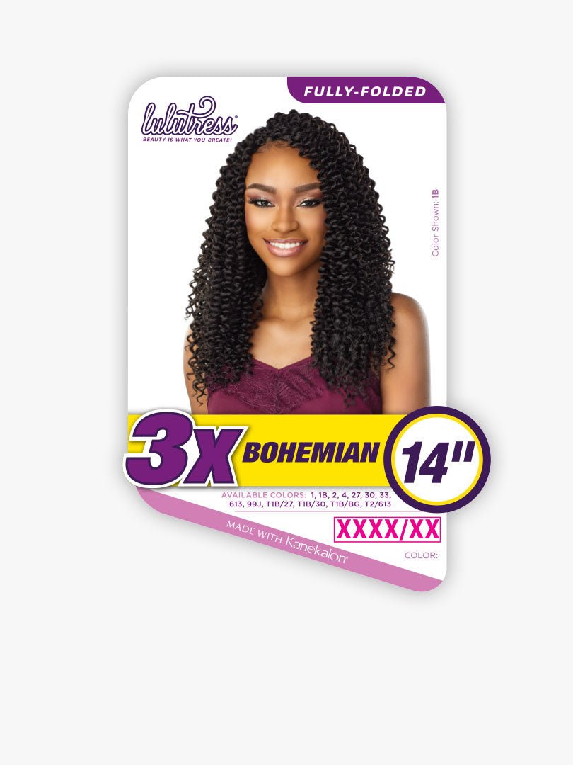 Sensationnel Lulutress Crochet Braid 3x Bohemian 14" - Braids and Wigs