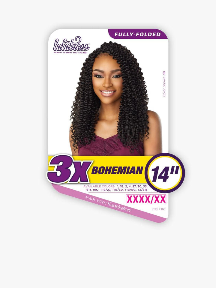 Sensationnel Lulutress Crochet Braid 3x Bohemian 14" - Braids and Wigs
