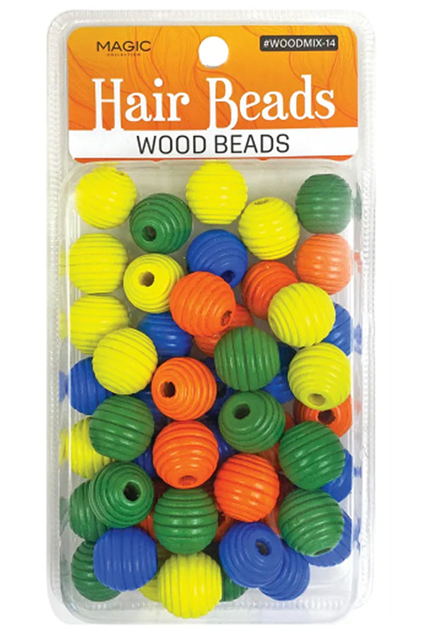 Magic Collection Hair Beads Mix Wood