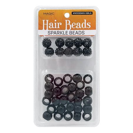 Magic Hair Bead Mix Sparkle Black