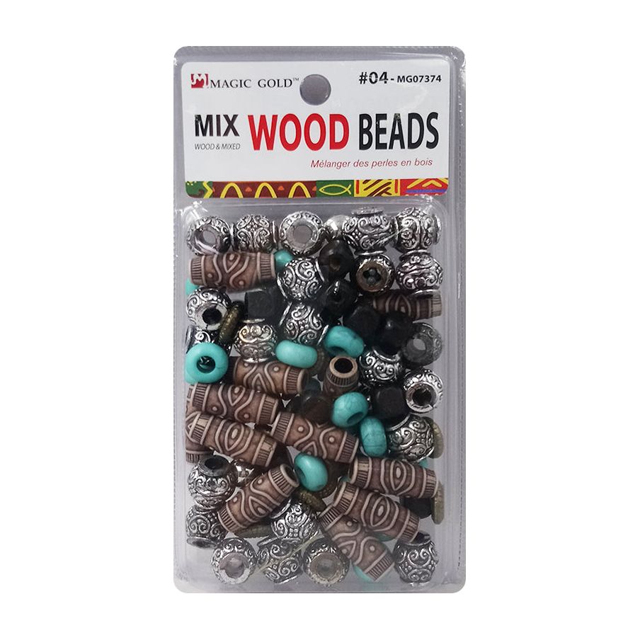 Magic Gold Mix Wood Beads