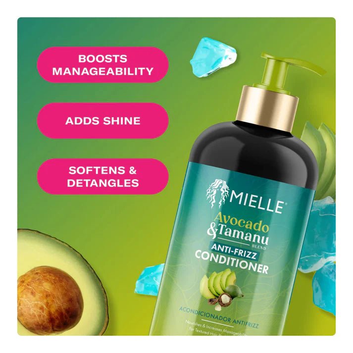 Mielle Avocado & Tamanu Anti - Frizz Conditioner (12oz) - Braids and Wigs