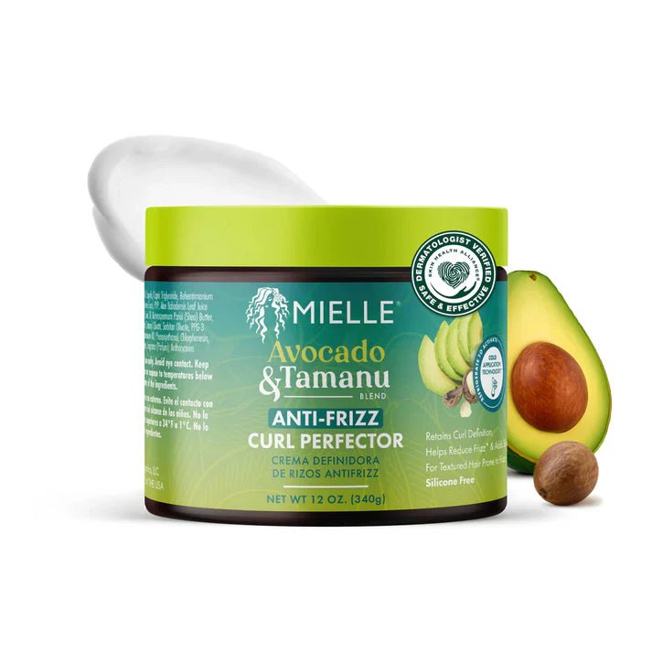Mielle Avocado & Tamanu Anti Frizz Curl Perfector Cream (12oz) - Braids and Wigs