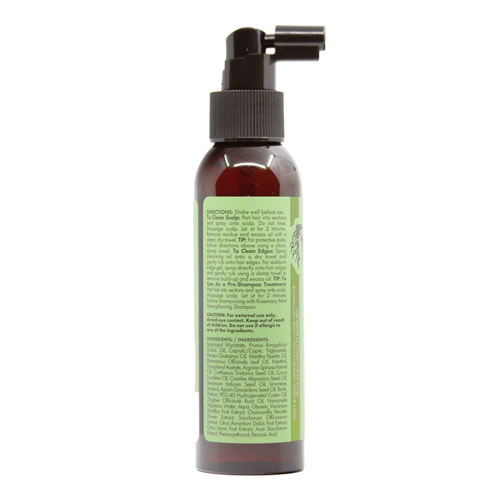 Mielle Rosemary Mint Strengthening Scalp & Edge Cleansing Oil (4Oz) - Braids and Wigs