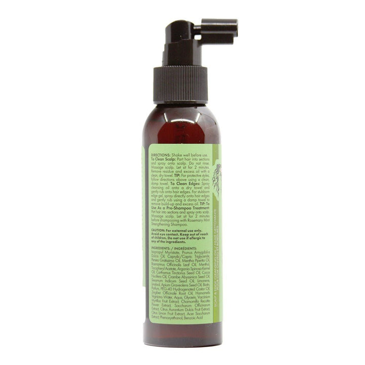 Mielle Rosemary Mint Strengthening Scalp & Edge Cleansing Oil (4Oz) - Braids and Wigs