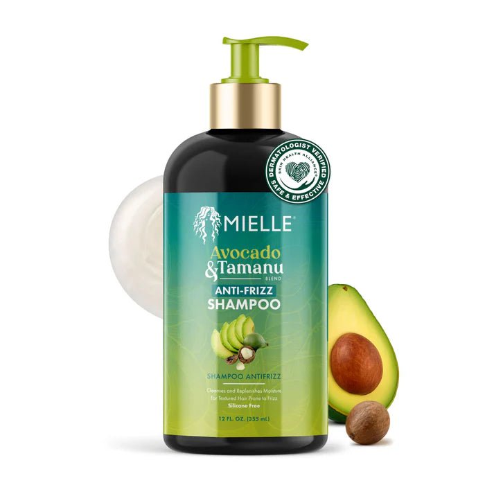 Mielle Avocado & Tamanu Anti Frizz Shampoo (12oz) - Braids and Wigs