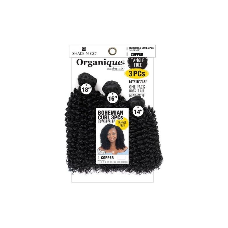 Shake - N - Go Organique Mastermix Weave - Bohemian Curl 3Pcs (14"16"18") - Braids and Wigs