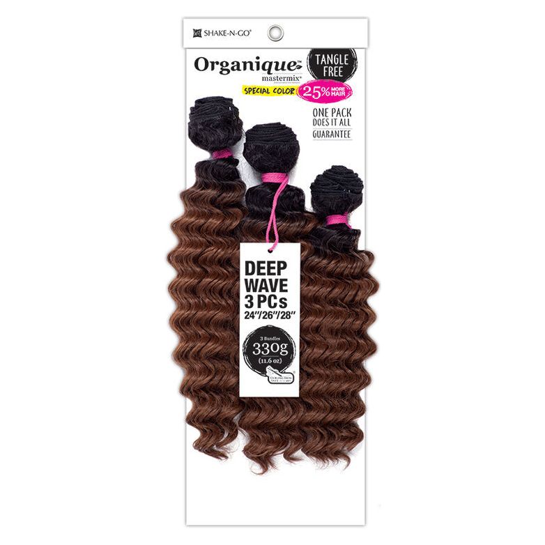 Shake-N-Go Organique Mastermix Weave - Deep Wave 3Pcs (24/26/28")