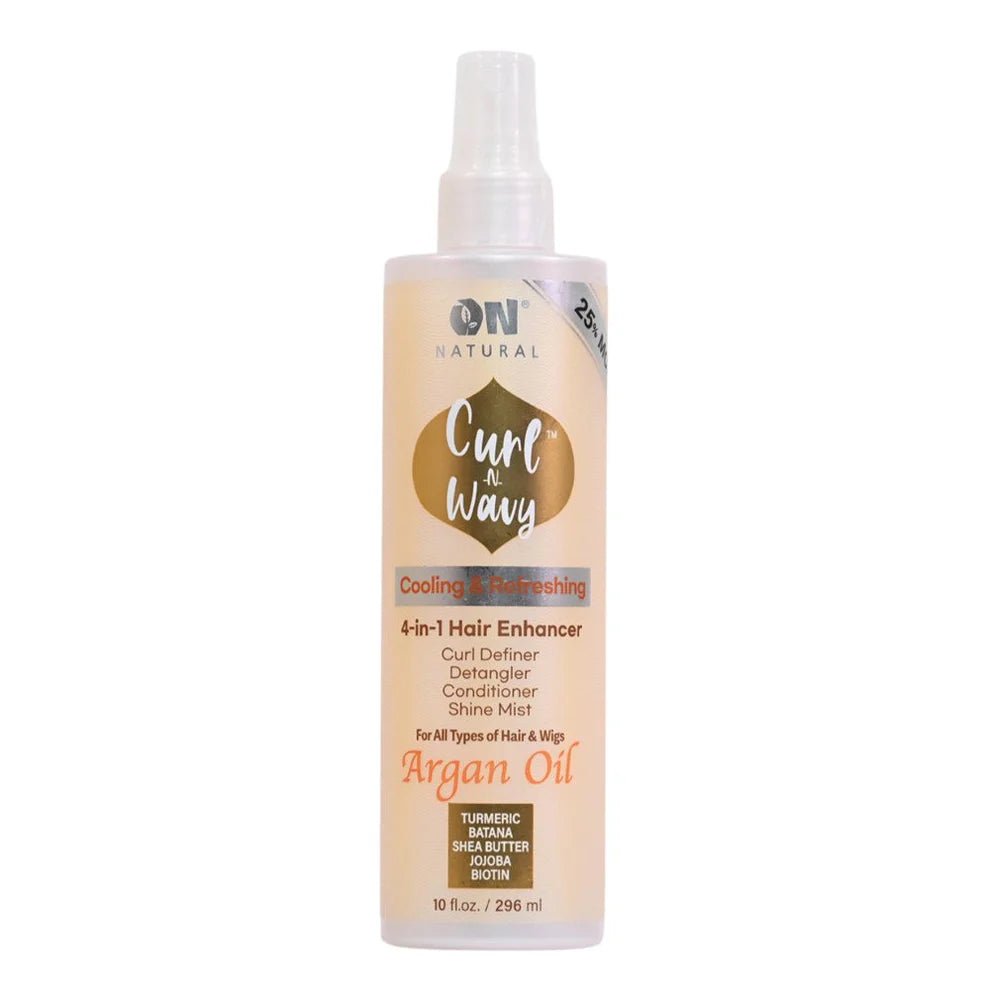 ON Natural Curl & Wavy Argan 4 - In - 1 Enhancer Conditioner & Detangler - Braids and Wigs