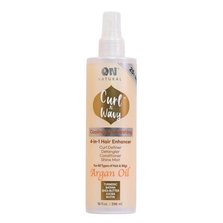 ON Natural Curl & Wavy Argan 4 - In - 1 Enhancer Conditioner & Detangler - Braids and Wigs