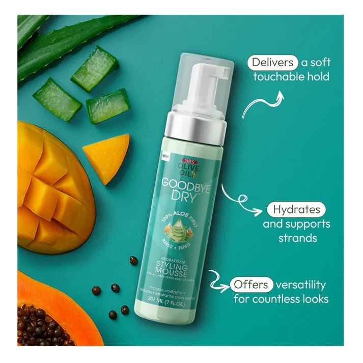 Ors Olive Oil Goodbye Dry Hydrafoam Styling Mousse (7oz) - Braids and Wigs