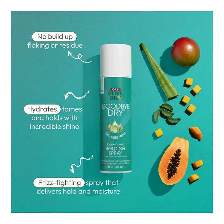 Ors Olive Oil Goodbye Dry Radiant Shine Holding Spray (8oz) - Braids and Wigs