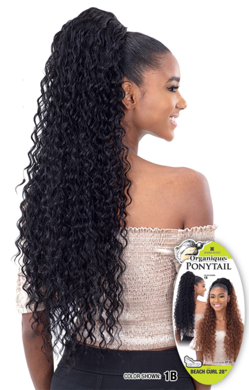 Shake N Go Synthetic Organique Ponytail - BEACH CURL 28"