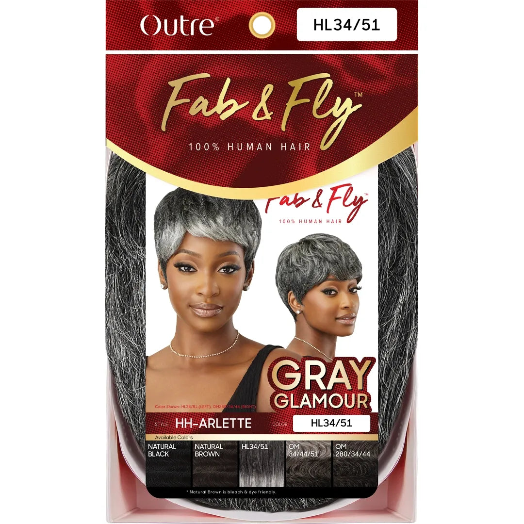 Outre Fab & Fly Gray Glamour Human Hair Full Wig – Arlette