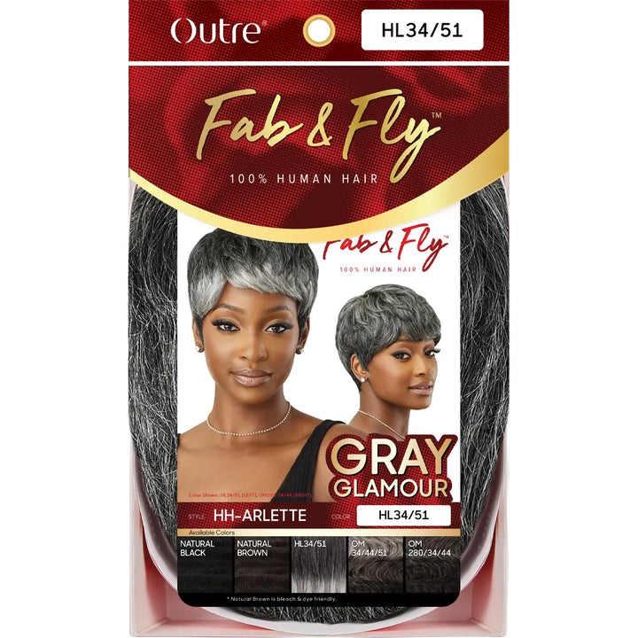 Outre Fab & Fly Gray Glamour Human Hair Full Wig – Arlette