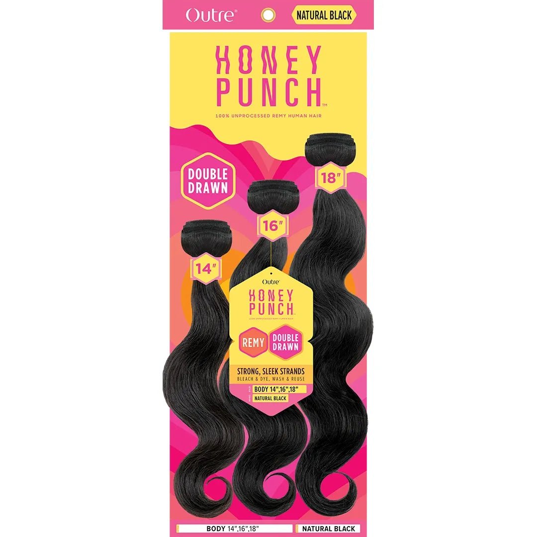 Outre Honey Punch Double Drawn 100% Unprocessed Remy Human Hair - Body Multi - Braids and Wigs