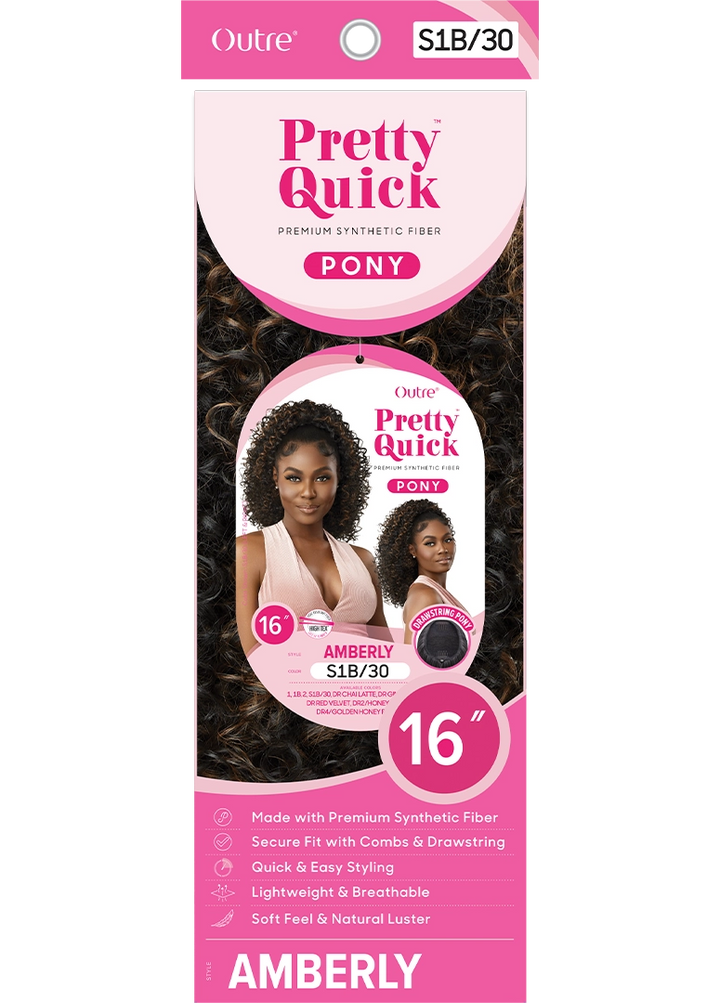 Outre Pretty Quick Synthetic Hair Drawstring Ponytail - AMBERLY