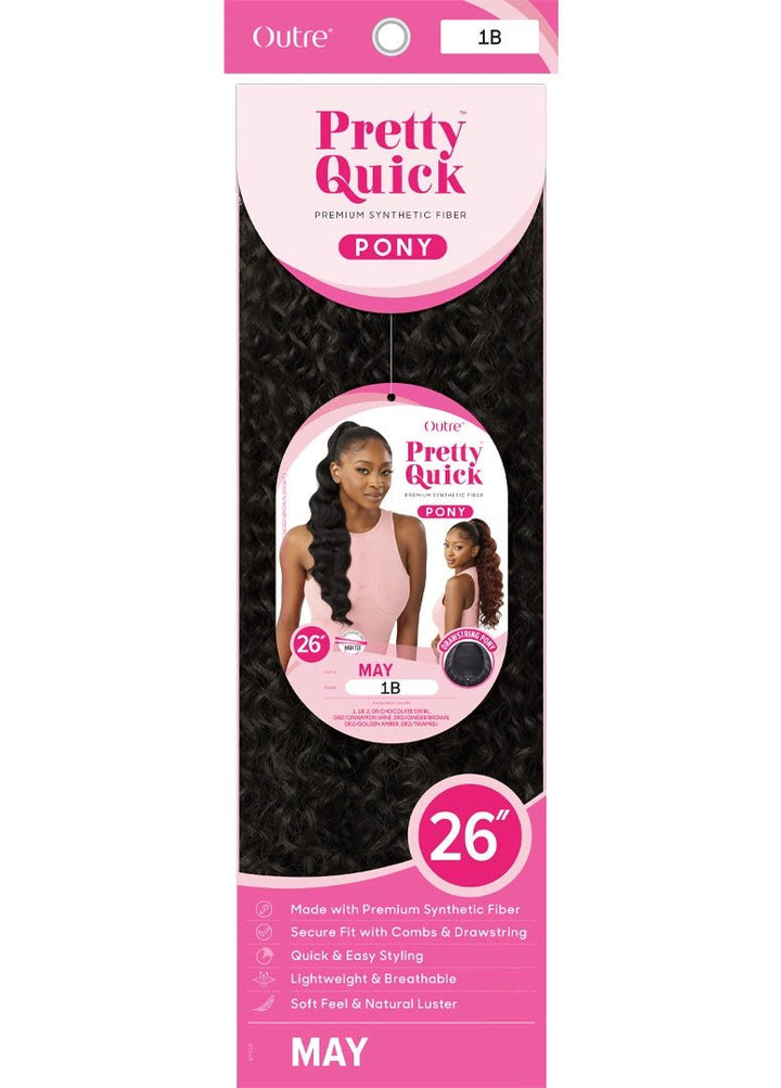 Outre Pretty Quick Drawstring Ponytail - May - Braids and Wigs