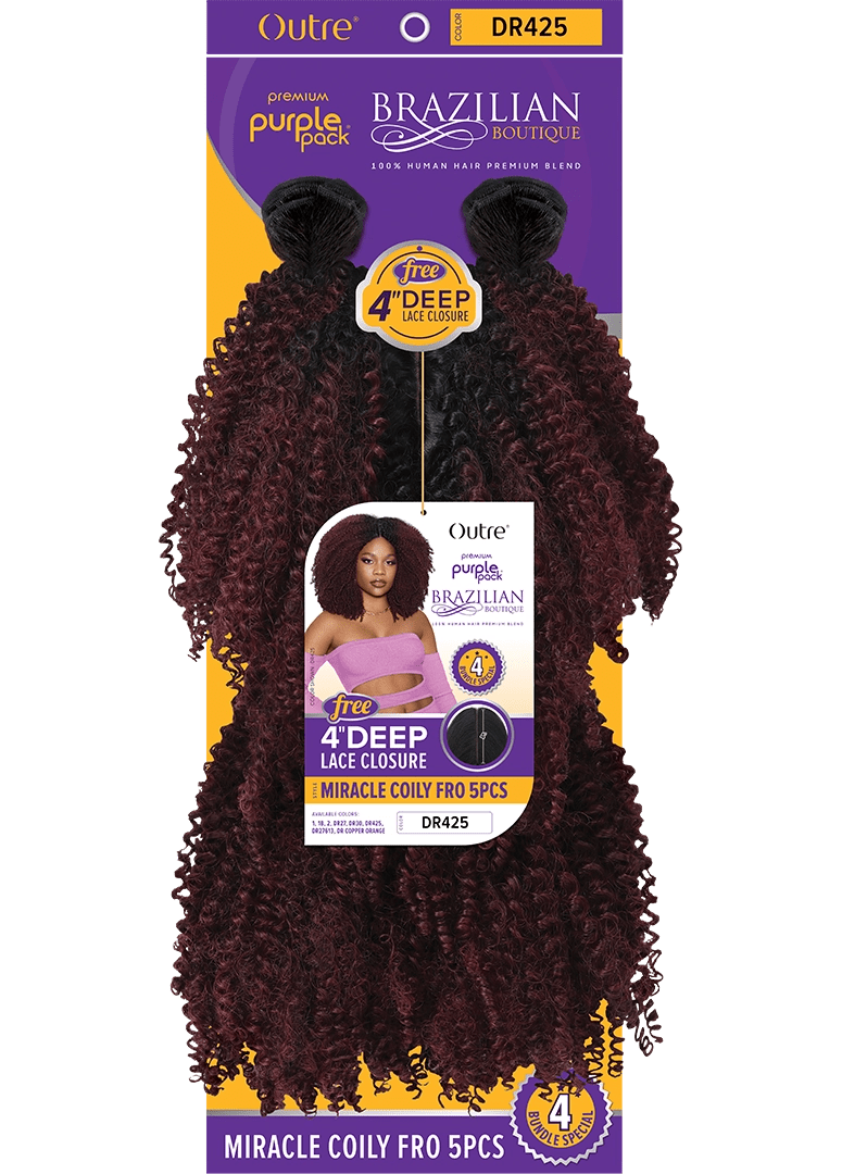 Outre Purple Pack Boutique - Miracle Coily Fro 5pcs - Braids and Wigs