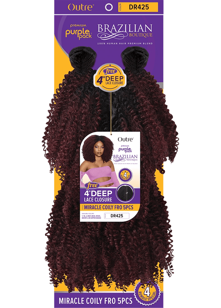 Outre Purple Pack Boutique - Miracle Coily Fro 5pcs - Braids and Wigs