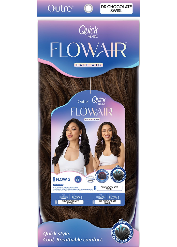 Outre Synthetic Quick Weave Half Wig - Flowair Flow 3