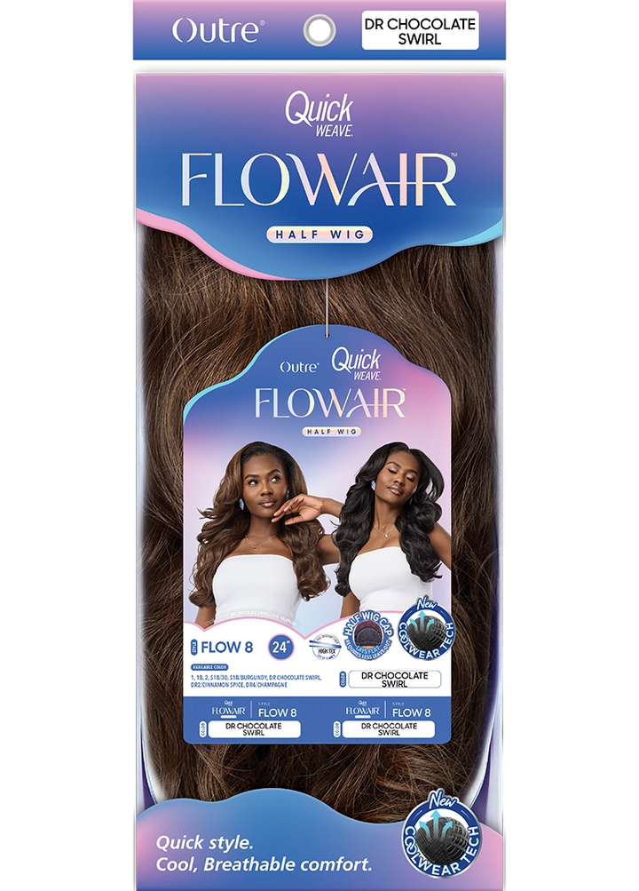 Outre Synthetic Quick Weave Half Wig - Flowair Flow 8