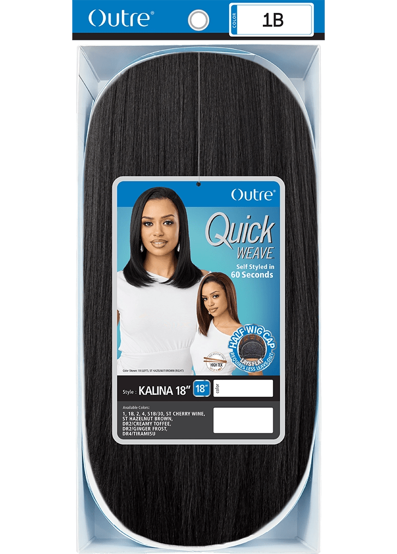Outre Synthetic Quick Weave Half Wig - Kalina 18" - Braids and Wigs