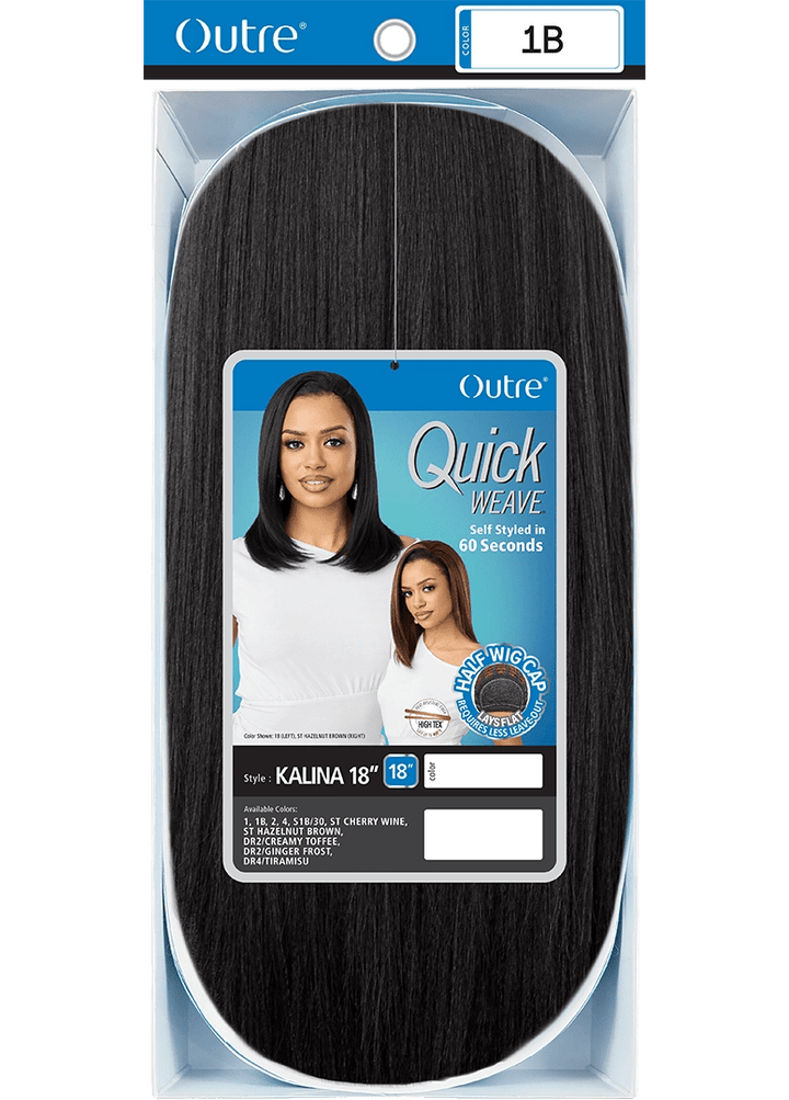 Outre Synthetic Quick Weave Half Wig - Kalina 18" - Braids and Wigs