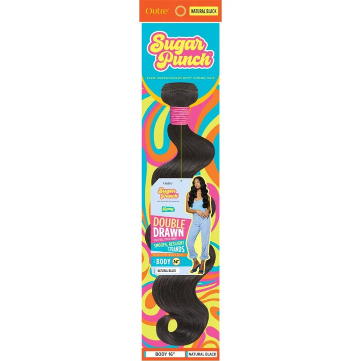 Outre Sugar Punch 100% Unprocessed Remy Human Hair Weaves - Body 20" 22" 24" - Braids and Wigs