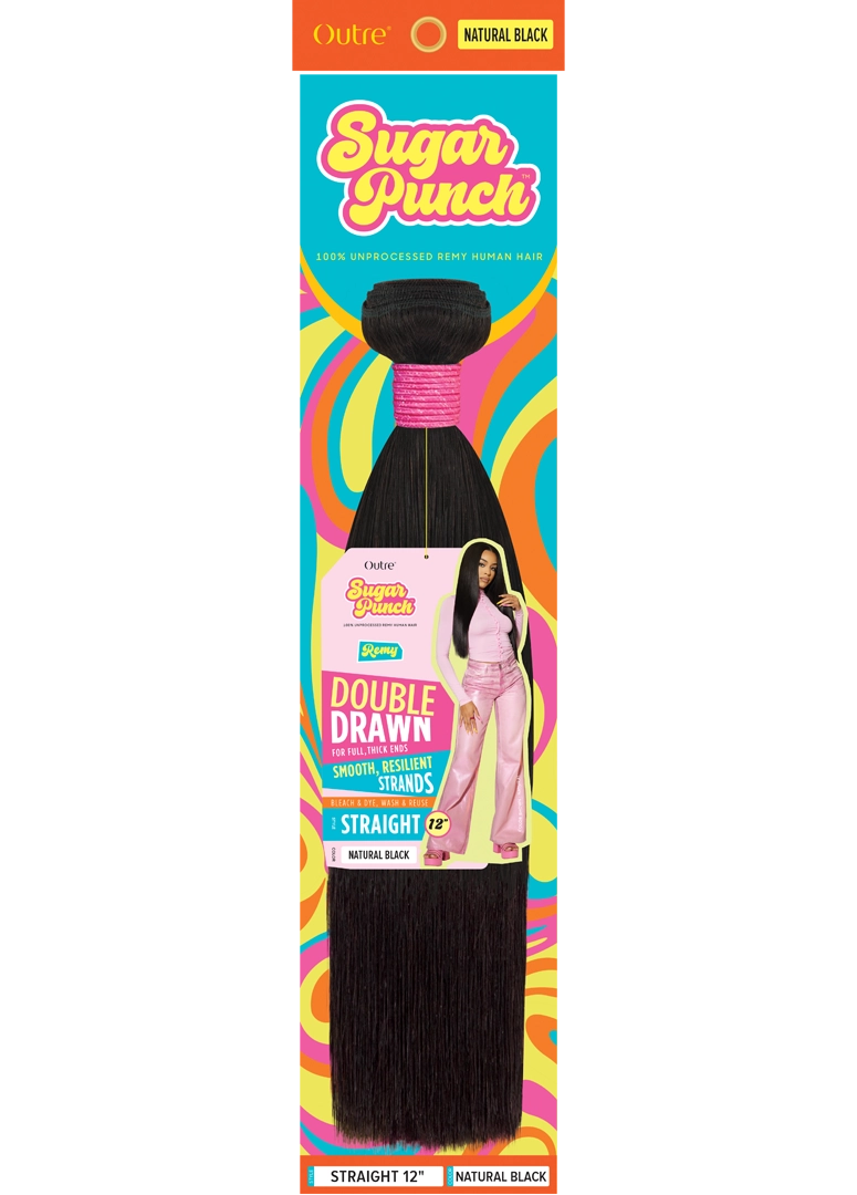 Outre Sugar Punch 100% Unprocessed Remy Human Hair Weaves - STRAIGHT 20" 22" 24"