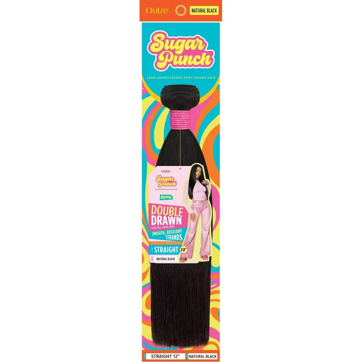 Outre Sugar Punch 100% Unprocessed Remy Human Hair Weaves - Straight 20" 22" 24" - Braids and Wigs