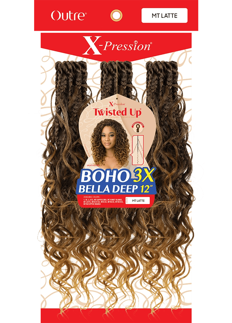 Outre X - Pression Twisted Up - Boho Bella Deep 12" 3X - Braids and Wigs