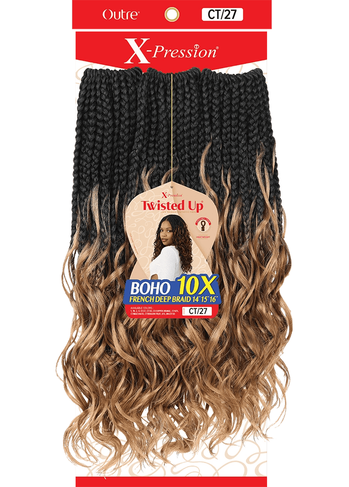Outre X - Pression Twisted Up - Boho French Deep Braid 14" 15" 16" - Braids and Wigs