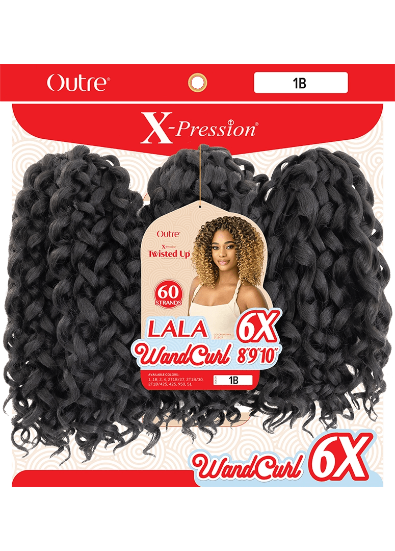 Outre X - Pression Twisted Up 6X Lala Wand Curl Crochet Braid 8" 9" 10" - Braids and Wigs
