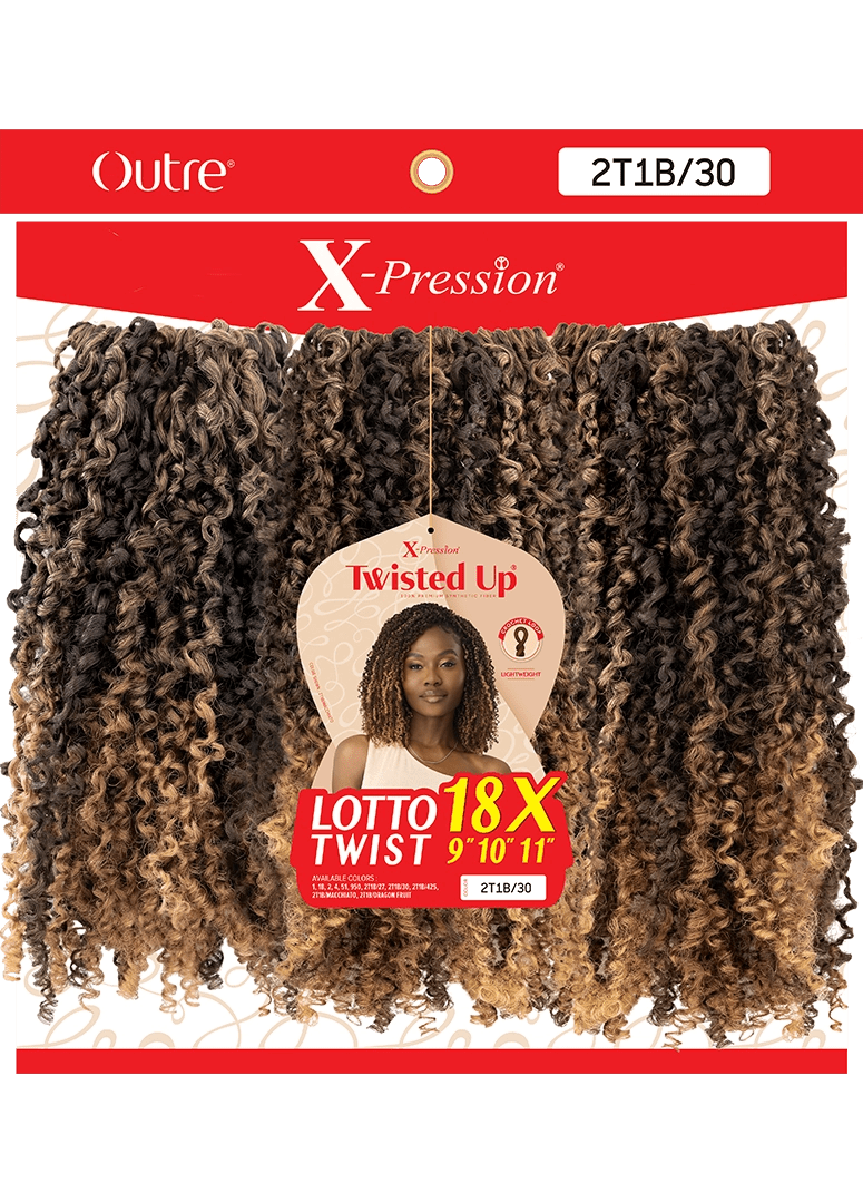 Outre Crochet Braids X - Pression Twisted Up 18X Lotto Twist 9"10"11" - Braids and Wigs