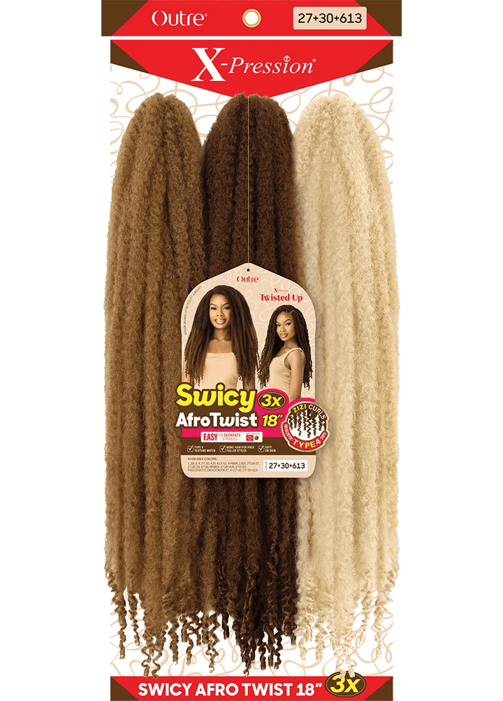 Outre X - Pression Twisted Up - Swicy Afro Twist 18" 3X - Braids and Wigs