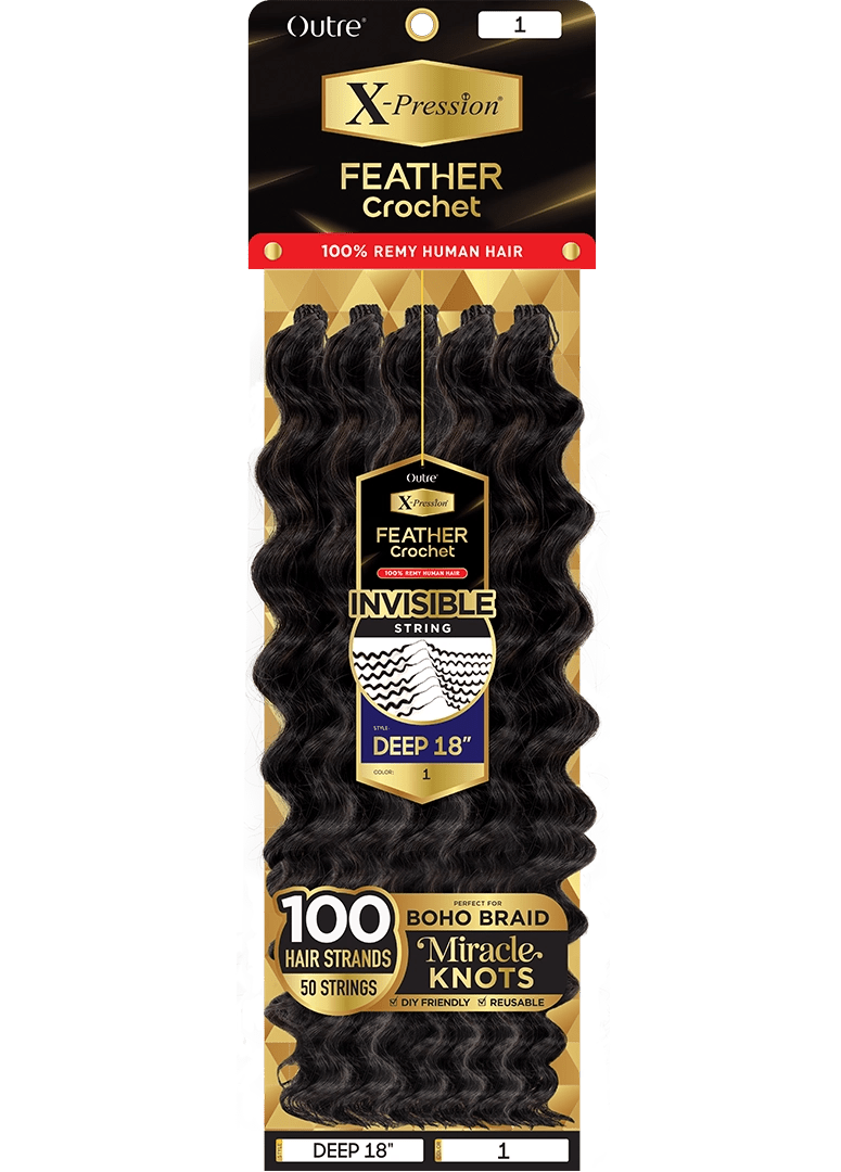 Outre X-Pression Human Crochet Braid - Deep 18" - Braids and Wigs