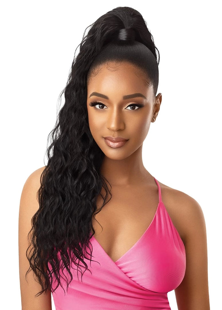 Outre Melted Pretty Quick Premium Synthetic Wrap Ponytail - NATURAL WAVE 28"