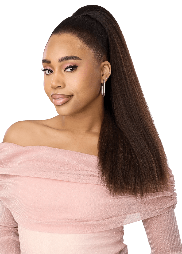 Outre Pretty Quick Drawstring Pony - Neesha Straight 24" - Braids and Wigs