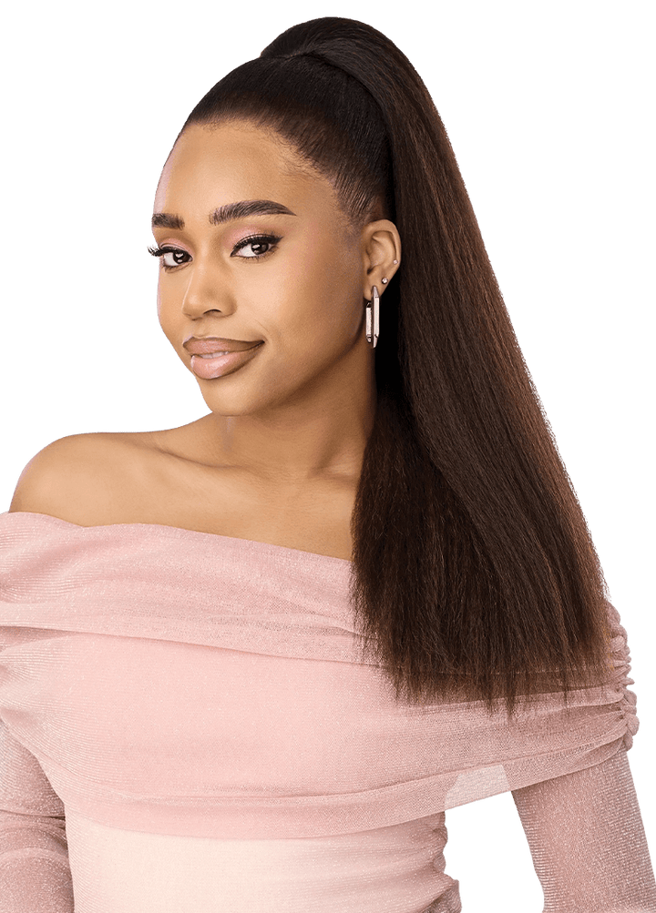Outre Pretty Quick Drawstring Pony - Neesha Straight 24" - Braids and Wigs