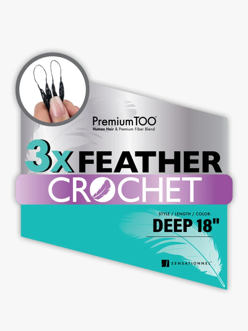 Sensationnel Premium Too 100% Human Hair & Premium Fiber Blend Feather Crochet Braids - Deep 18"