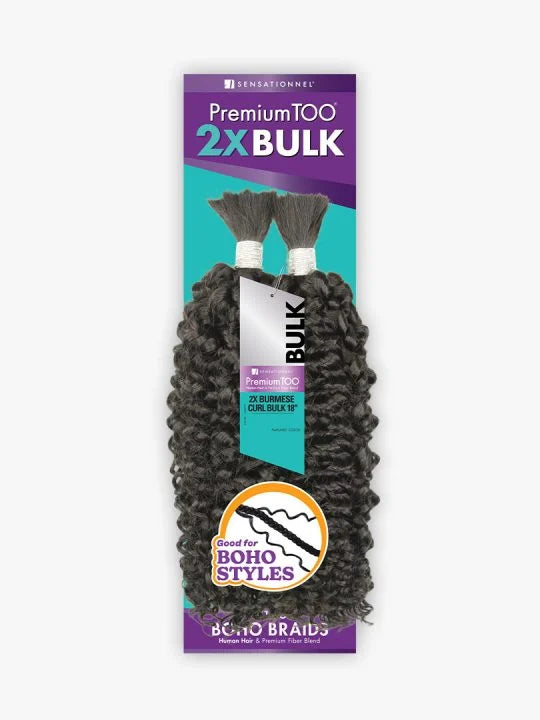 Sensationnel Human Hair & Premium Fiber Blend - 2X Burmese Curl Bulk 18″