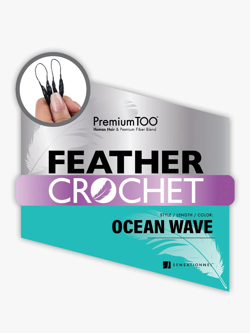 Sensationnel Premium Too 100% Human Hair & Premium Fiber Blend Feather Crochet Braids - Ocean Wave 18"