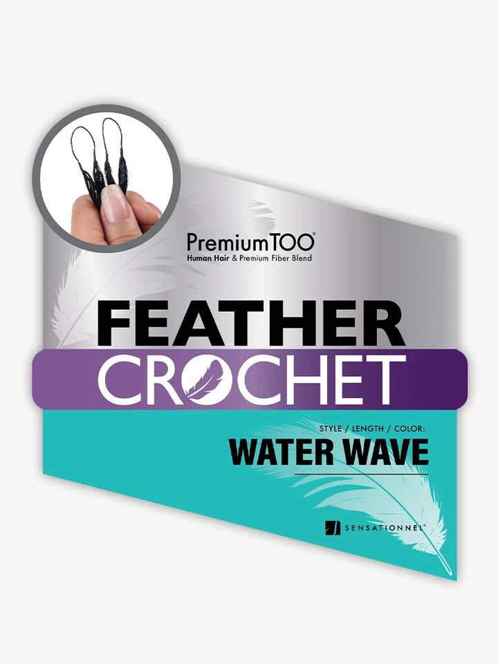Sensationnel Premium Too 100% Human Hair & Premium Fiber Blend Feather Crochet Braids - Water Wave 14"
