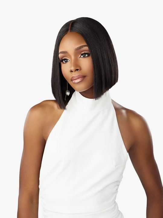Sensationnel Pearlish 15A 100% Virgin Remy Human Hair Glueless HD 2x6 Lace Closure Wig - Classic Bob 10" - Braids and Wigs
