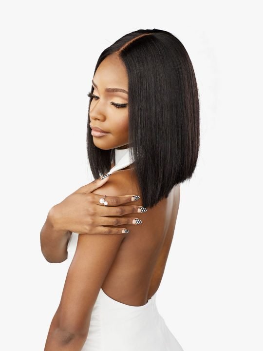 Sensationnel Pearlish 15A 100% Virgin Remy Human Hair Glueless HD 2x6 Lace Closure Wig - Classic Bob 12" - Braids and Wigs