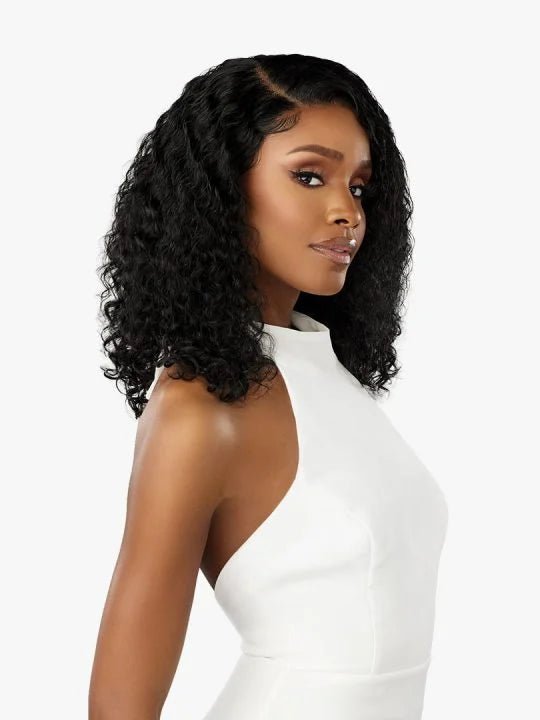Sensationnel Pearlish 15A 100% Virgin Remy Human Hair Glueless HD 13x4 Lace Frontal Wig - Italian Curl 16" - Braids and Wigs