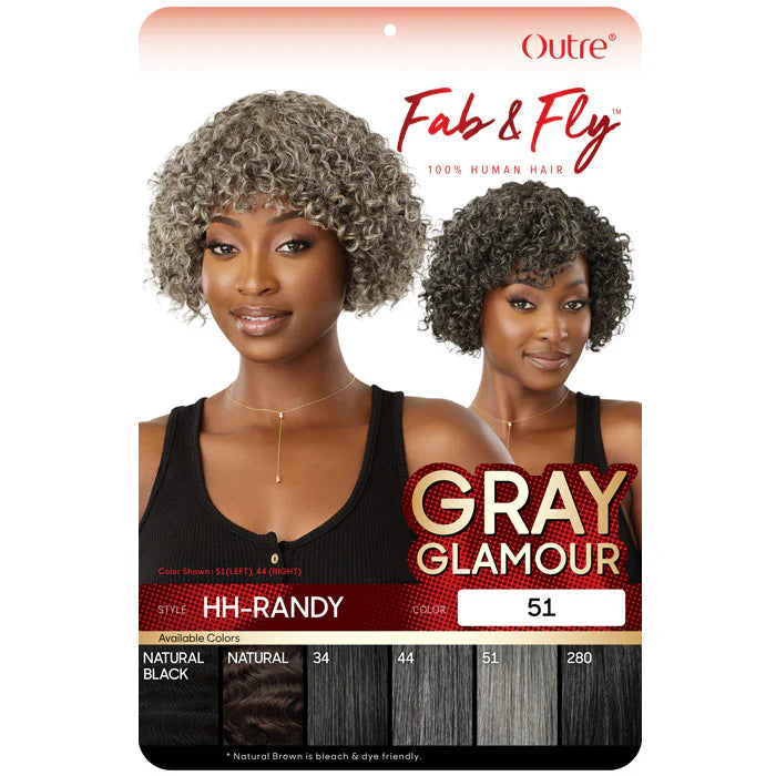 OUTRE FAB & FLY GRAY GLAMOUR HUMAN HAIR FULL WIG – RANDY