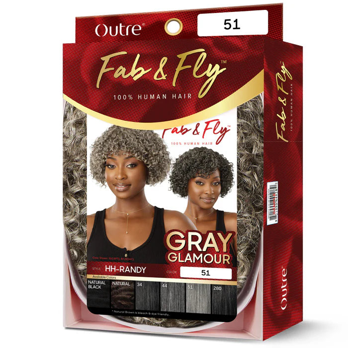 OUTRE FAB & FLY GRAY GLAMOUR HUMAN HAIR FULL WIG – RANDY