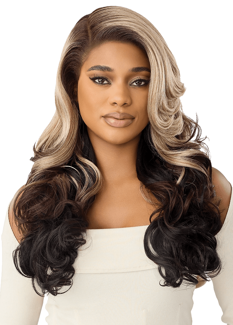 Outre Synthetic HD Lace Front Wig Melted Hairline Glueless MH 126 - Braids and Wigs